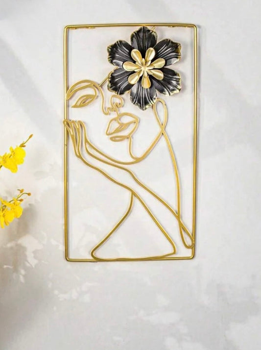 1pc High-End Woman & Flower Wall Art Decor