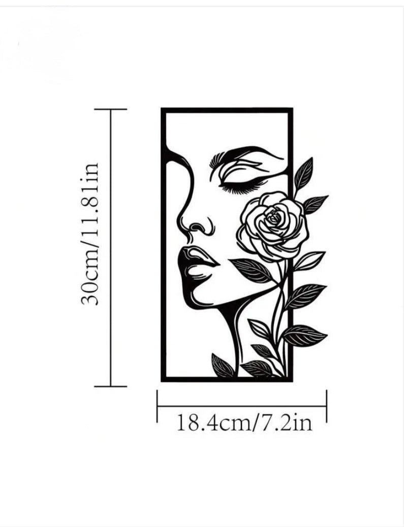 1pc Black Metal Wall Decoration